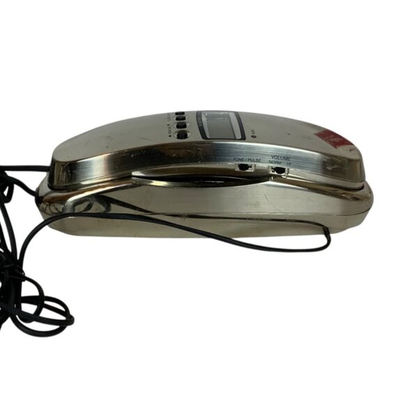 RadioShack Trim-Fone Big Button Shiny Silver 430-3909 Landline Phone Caller ID - Picture 5 of 7